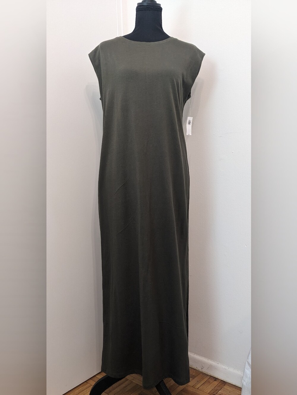 NWT Old Navy Sleeveless Olive Green Maxi Shift Dress